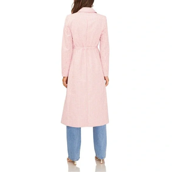 NWT Sunshine Times Gingham Trench Coat - Picture 3 of 4